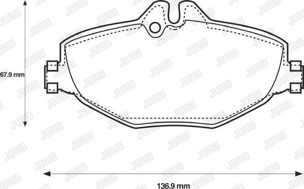 Jurid 573091J - Kit pastiglie freno, Freno a disco autozon.pro