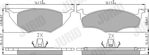 Jurid 573040J - Kit pastiglie freno, Freno a disco autozon.pro