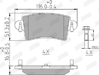 Jurid 573055J - Kit pastiglie freno, Freno a disco autozon.pro