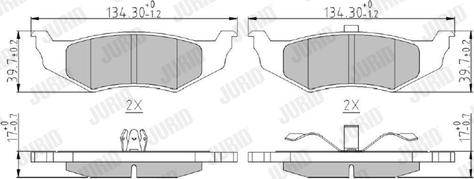 Jurid 573069J - Kit pastiglie freno, Freno a disco autozon.pro