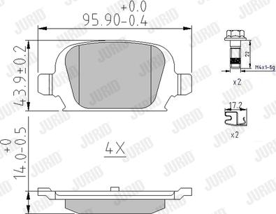 Jurid 573009J - Kit pastiglie freno, Freno a disco autozon.pro