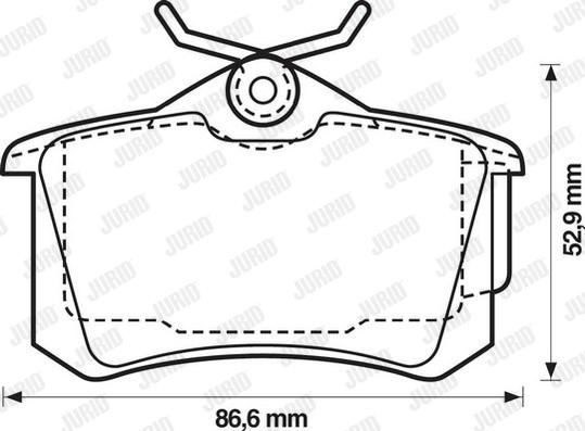 Jurid 573005JC - Kit pastiglie freno, Freno a disco autozon.pro