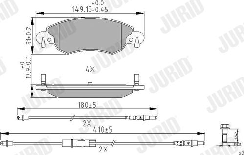 Jurid 573026J - Kit pastiglie freno, Freno a disco autozon.pro