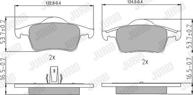 Jurid 573021J - Kit pastiglie freno, Freno a disco autozon.pro