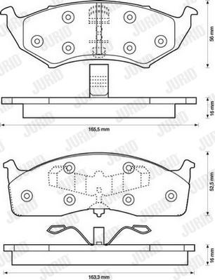 Jurid 573071J - Kit pastiglie freno, Freno a disco autozon.pro