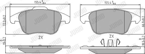 Jurid 573193J - Kit pastiglie freno, Freno a disco autozon.pro