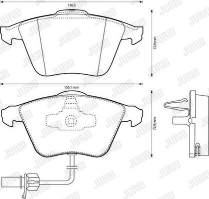 Jurid 573145JC - Kit pastiglie freno, Freno a disco autozon.pro