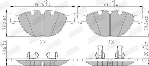 Jurid 573150J - Kit pastiglie freno, Freno a disco autozon.pro