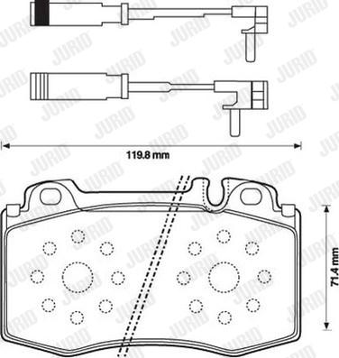 Jurid 573152J-AS - Kit pastiglie freno, Freno a disco autozon.pro