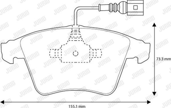 Jurid 573160J - Kit pastiglie freno, Freno a disco autozon.pro