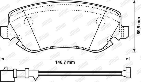 Jurid 573116J - Kit pastiglie freno, Freno a disco autozon.pro