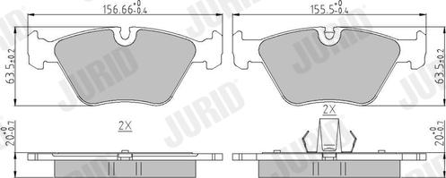 Jurid 573185J - Kit pastiglie freno, Freno a disco autozon.pro