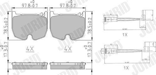 Jurid 573180J - Kit pastiglie freno, Freno a disco autozon.pro