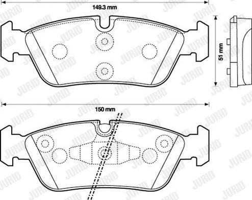 Jurid 573138D - Kit pastiglie freno, Freno a disco autozon.pro