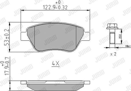 Jurid 573170J - Kit pastiglie freno, Freno a disco autozon.pro