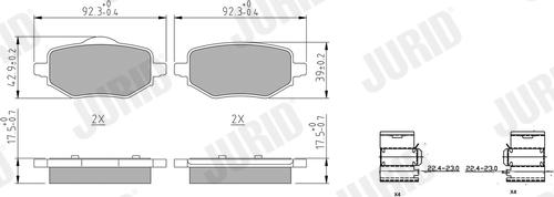 Jurid 573899J - Kit pastiglie freno, Freno a disco autozon.pro