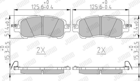 Jurid 573801J - Kit pastiglie freno, Freno a disco autozon.pro