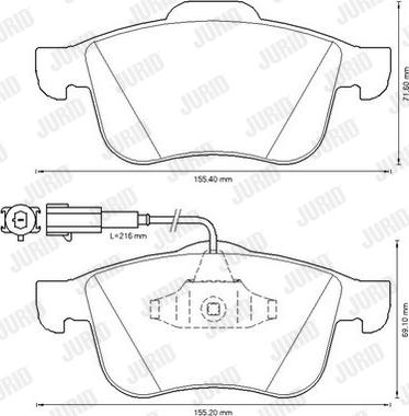 Jurid 573350JC - Kit pastiglie freno, Freno a disco autozon.pro