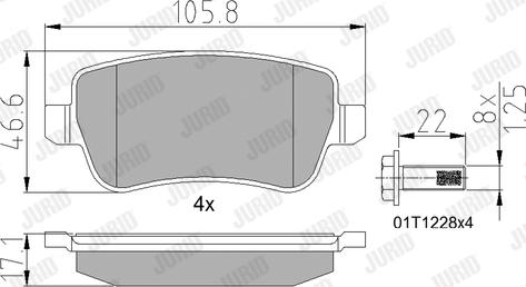 Jurid 573307J - Kit pastiglie freno, Freno a disco autozon.pro