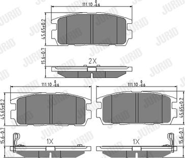 Jurid 573386J - Kit pastiglie freno, Freno a disco autozon.pro