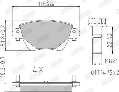 Jurid 573320J - Kit pastiglie freno, Freno a disco autozon.pro