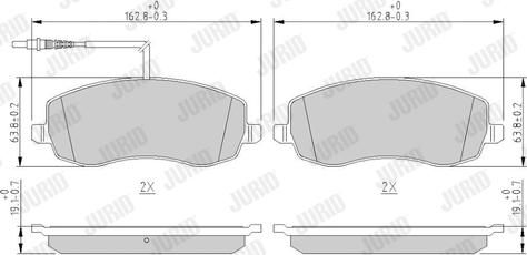 Jurid 573327J - Kit pastiglie freno, Freno a disco autozon.pro