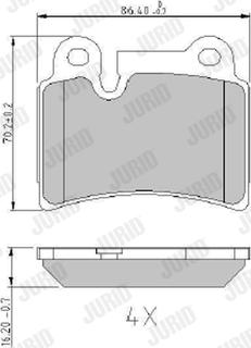 Jurid 573297J - Kit pastiglie freno, Freno a disco autozon.pro