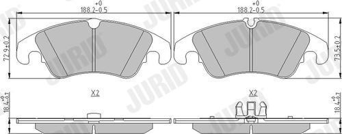 Jurid 573247J - Kit pastiglie freno, Freno a disco autozon.pro