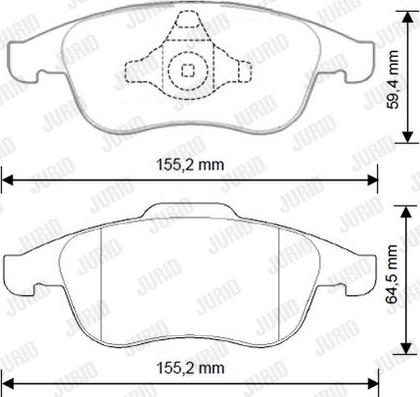 Jurid 573268JC - Kit pastiglie freno, Freno a disco autozon.pro