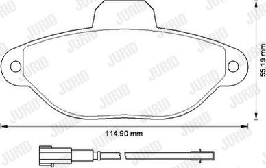 Jurid 573267J - Kit pastiglie freno, Freno a disco autozon.pro