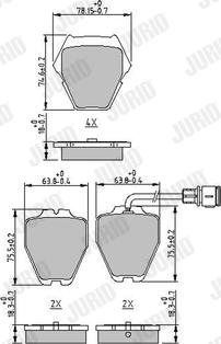 Jurid 573208J - Kit pastiglie freno, Freno a disco autozon.pro