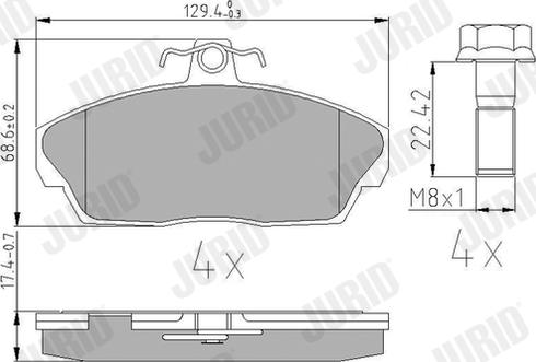 Jurid 573203J - Kit pastiglie freno, Freno a disco autozon.pro