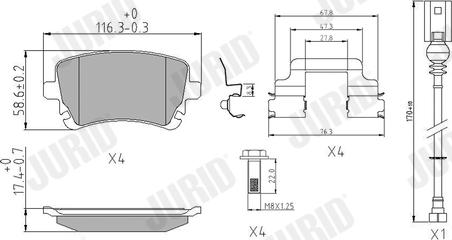 Jurid 573220J - Kit pastiglie freno, Freno a disco autozon.pro