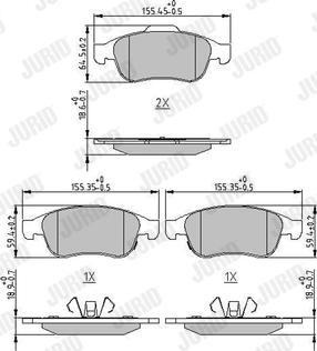 Jurid 573766J - Kit pastiglie freno, Freno a disco autozon.pro