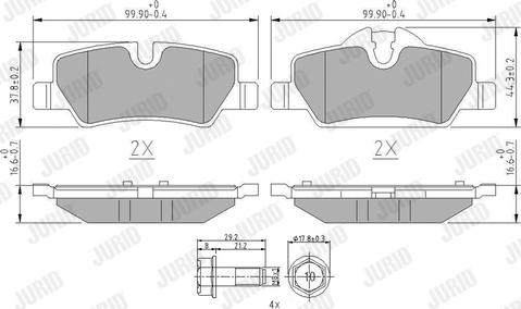 Jurid 573763J - Kit pastiglie freno, Freno a disco autozon.pro