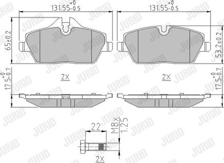 Jurid 573733J - Kit pastiglie freno, Freno a disco autozon.pro