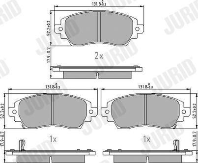 Jurid 573720J - Kit pastiglie freno, Freno a disco autozon.pro