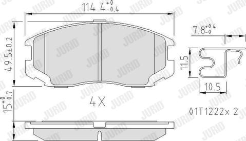 Jurid 572441J - Kit pastiglie freno, Freno a disco autozon.pro