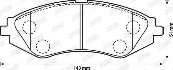 Jurid 572403J - Kit pastiglie freno, Freno a disco autozon.pro