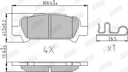 Jurid 572424J - Kit pastiglie freno, Freno a disco autozon.pro