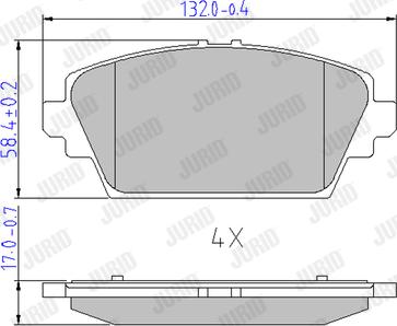 Jurid 572428J - Kit pastiglie freno, Freno a disco autozon.pro