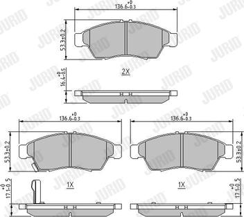 Jurid 572545J - Kit pastiglie freno, Freno a disco autozon.pro