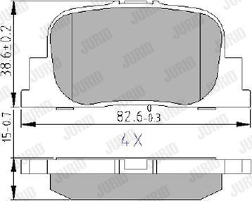 Jurid 572559J - Kit pastiglie freno, Freno a disco autozon.pro