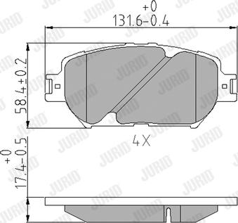 Jurid 572553J - Kit pastiglie freno, Freno a disco autozon.pro