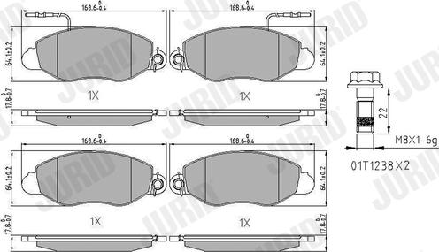 Jurid 572564J - Kit pastiglie freno, Freno a disco autozon.pro