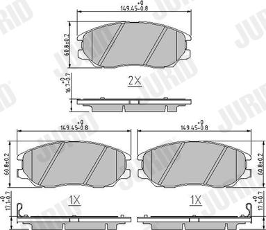 Jurid 572518J - Kit pastiglie freno, Freno a disco autozon.pro