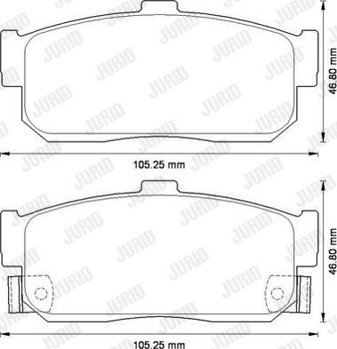 Jurid 572582J - Kit pastiglie freno, Freno a disco autozon.pro