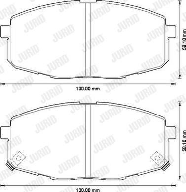 Jurid 572577JC - Kit pastiglie freno, Freno a disco autozon.pro