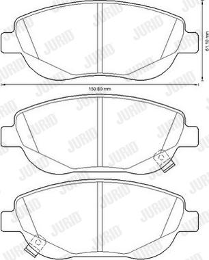 Jurid 572634JC - Kit pastiglie freno, Freno a disco autozon.pro