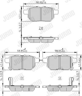 Jurid 572632J - Kit pastiglie freno, Freno a disco autozon.pro